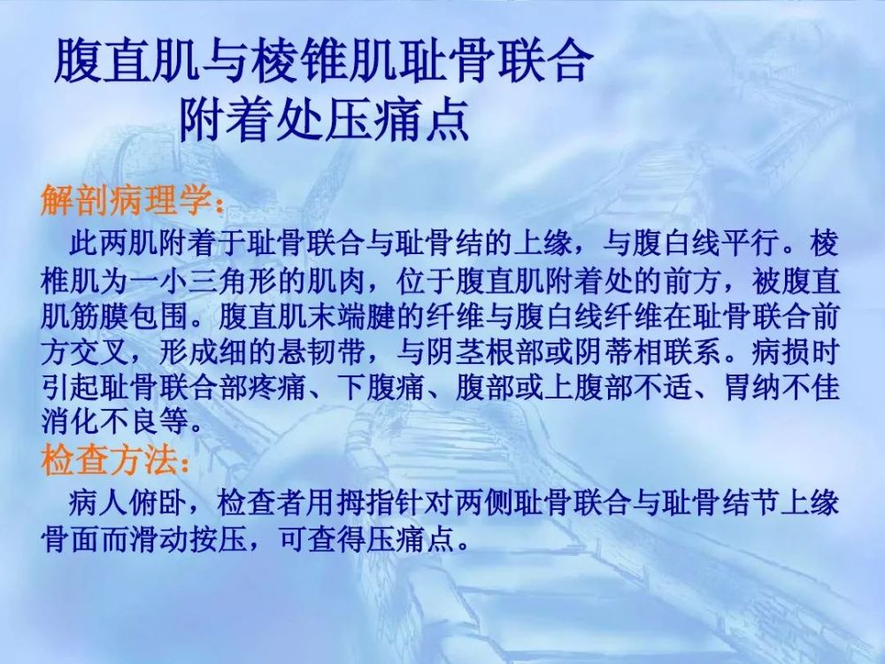 劳损性肌肉压痛点诊断检查法