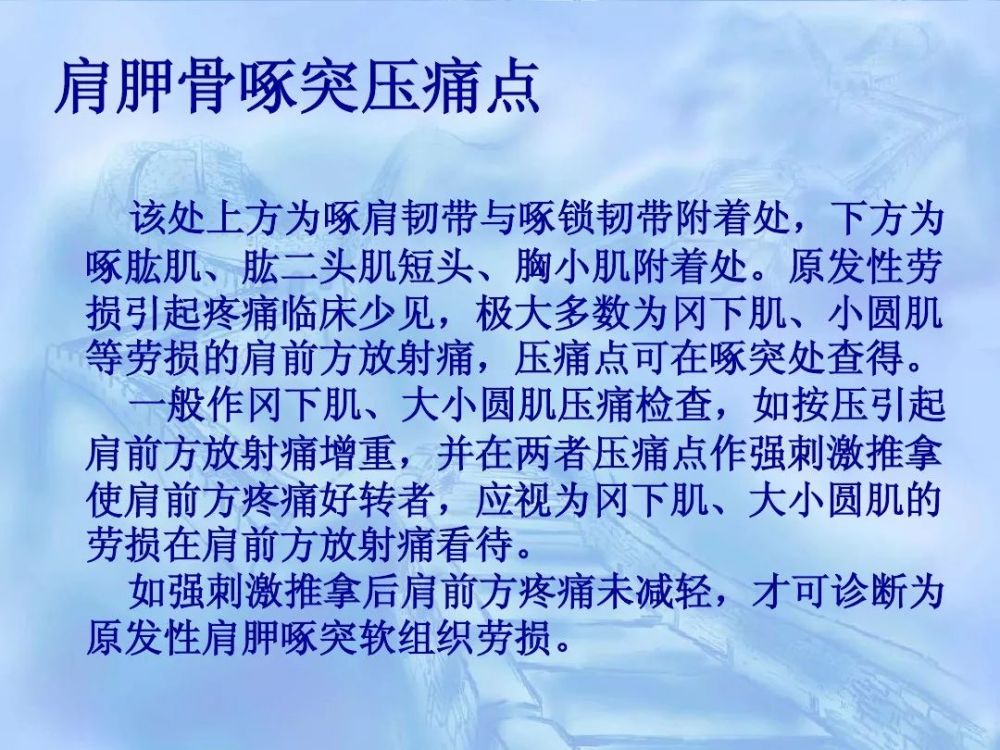 劳损性肌肉压痛点诊断检查法